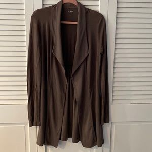 Three Dots Cotton Cardigan - Brown